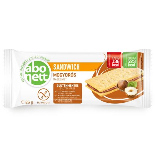 Abonett Sandwich cu alune - Fără gluten - 26 g