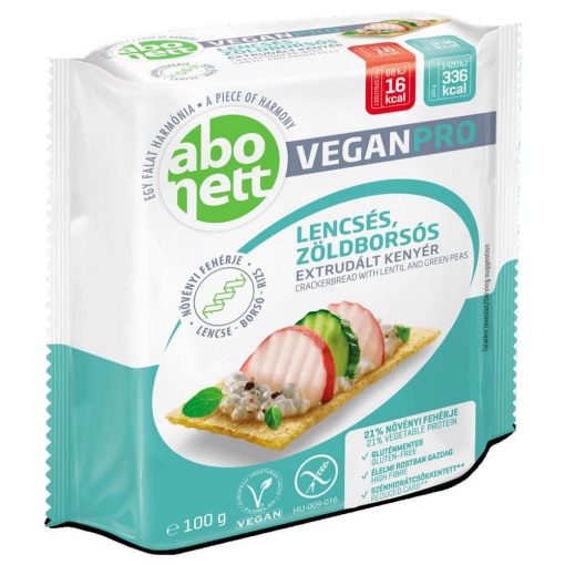 Abonett VeganPro Pâine extrudată cu linte și mazăre verde - Fără gluten - 100 g