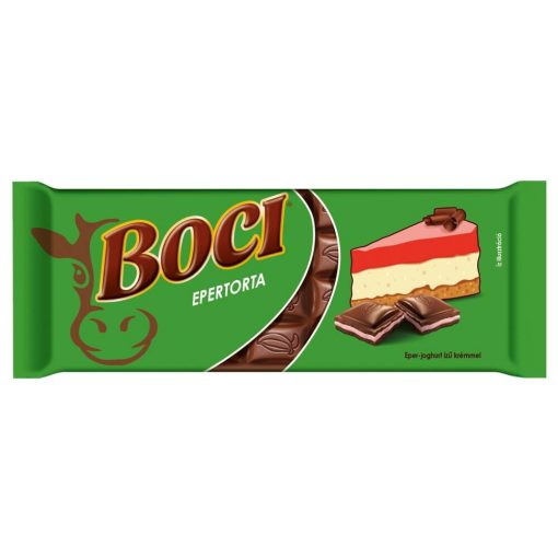 Boci ciocolată cu lapte cu aromă de tort de căpșuni - 90g