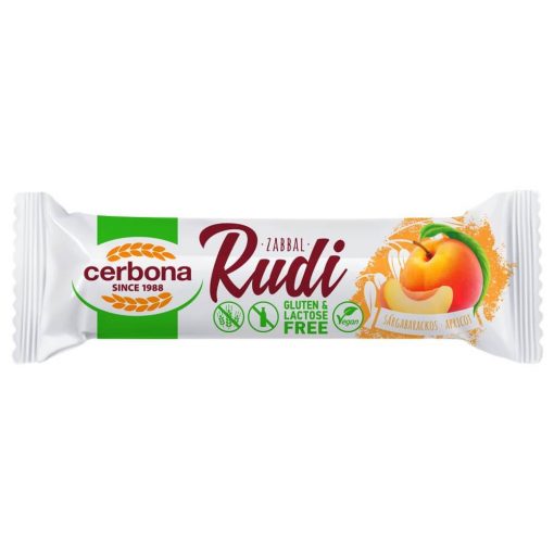 Cerbona Baton de ovăz cu umplutură de caise, cu înveliș de ciocolată, fără gluten, fără lactoză, 30 g