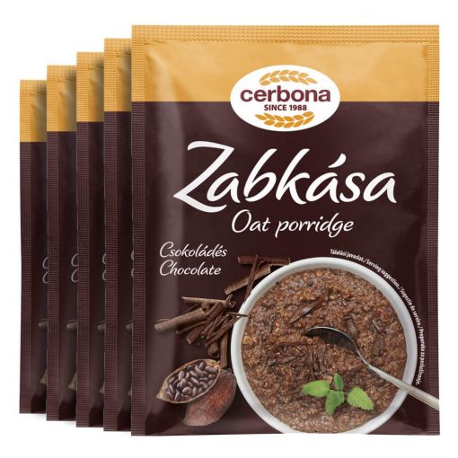 Terci de ovăz cu ciocolată Cerbona - 5 x 55 g / Pachet de gustări