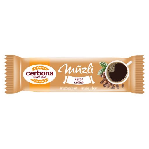 Baton musli cu cafea și glazură albă Cerbona - 20 g