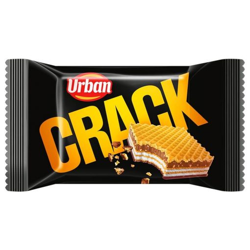 URBAN Crack, Napolitană umplută cu cremă și parțial învelită cu glazură 25 g