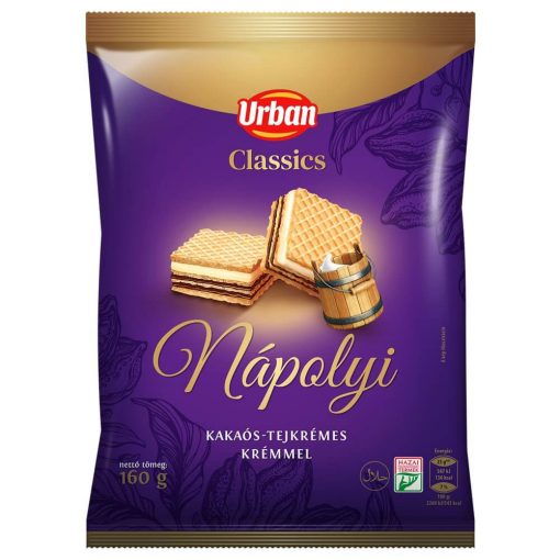 Urban Classics, Napolitane cu cremă de cacao și lapte 160g